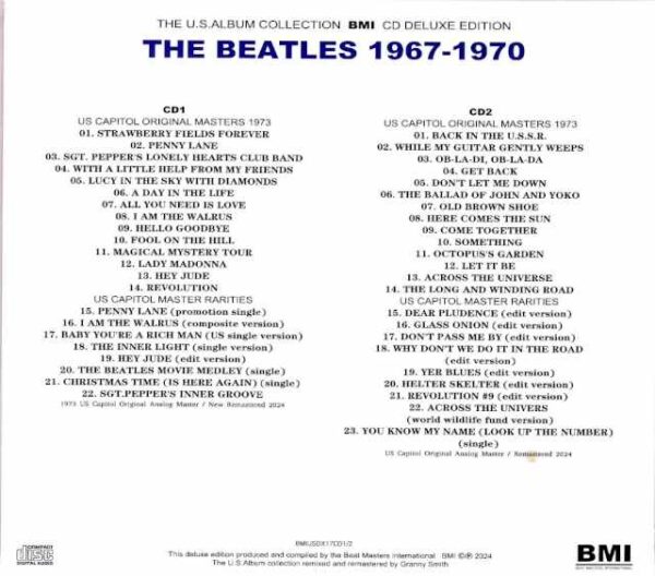 Beatles / Blue Records 1967-1970 Edited by Capitol USA 1967-1970 Original Masters U.S. Album Collection Deluxe Edition - Image 2