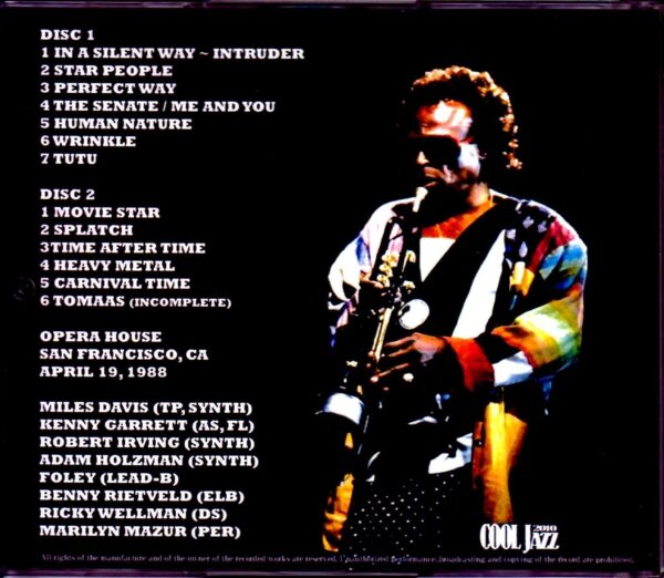 Miles Davis, Kenny Garrett Miles Davis/CA, USA 1988 - Image 2