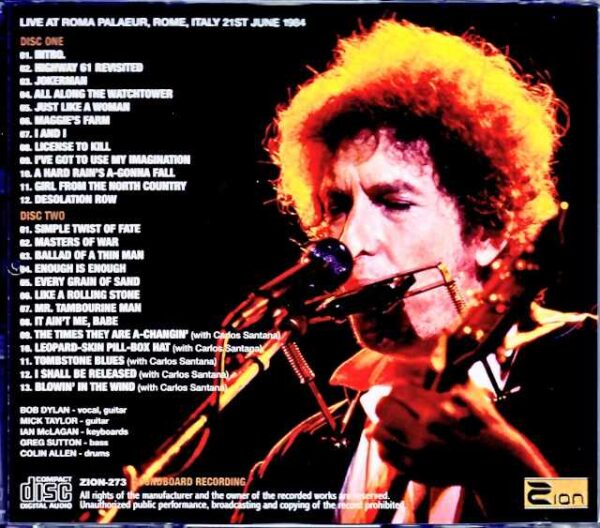 Bob Dylan Mick Taylor Bob Dylan Mick Taylor/Italy 6.21.1984 Soundboard Edition - Image 2