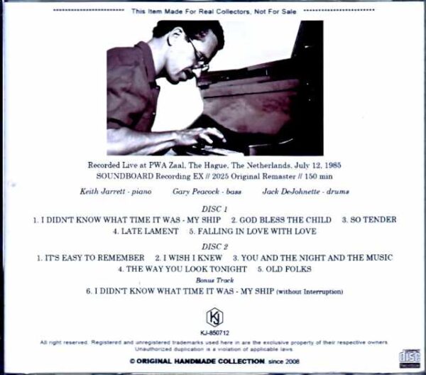 Keith Jarrett Trio Keith Jarrett/Netherlands 1985 Complete & more - Image 2