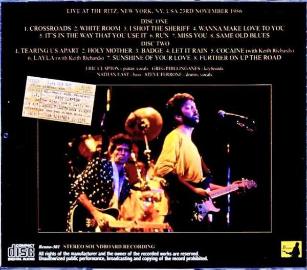 Eric Clapton Keith Richards Eric Clapton Keith Richards/NY,USA 11.23.1986 Soundboard Edition - Image 2