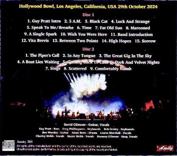 David Gilmour/CA,USA 10.29.2024 Complete - Image 2