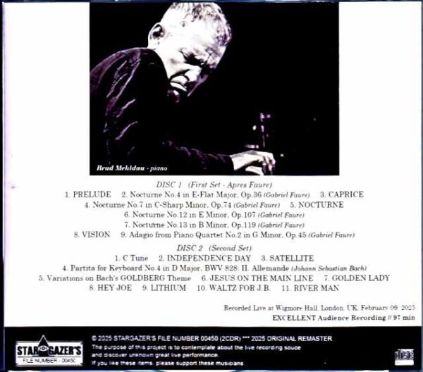 Brad Mehldau/London,UK 2025 Complete - Image 2