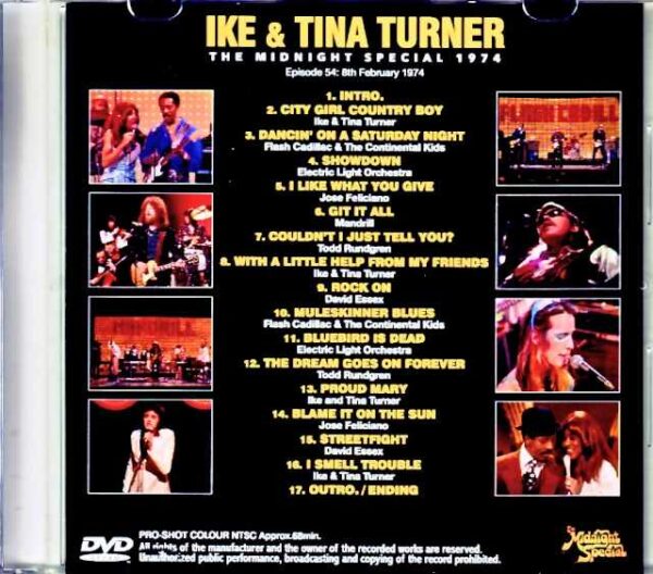 Ike and Tina Turner Jose Feliciano,Electric Light Orchestra Ike and Tina Turner/Midnight Special 1974 Jewel Version - Image 2