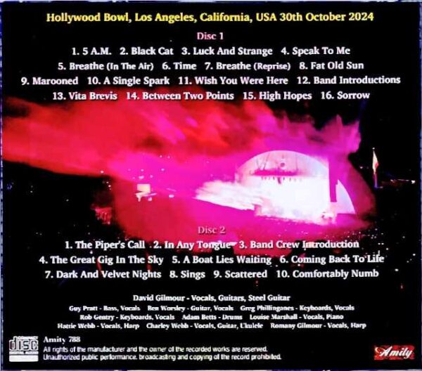 David Gilmour/NY,USA 10.30.2024 Complete - Image 2