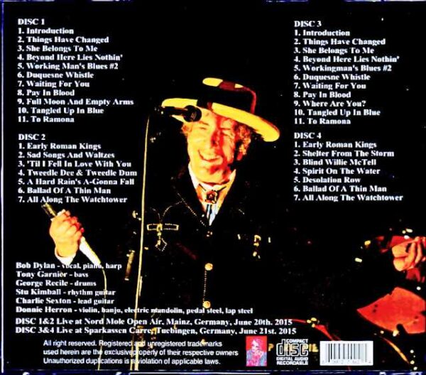 Bob Dylan and His Band Bob Dylan/Germany 2015 2Days Complete - Image 2