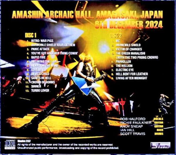 Judas Priest/Hyogo,Japan 2024 Complete - Image 2