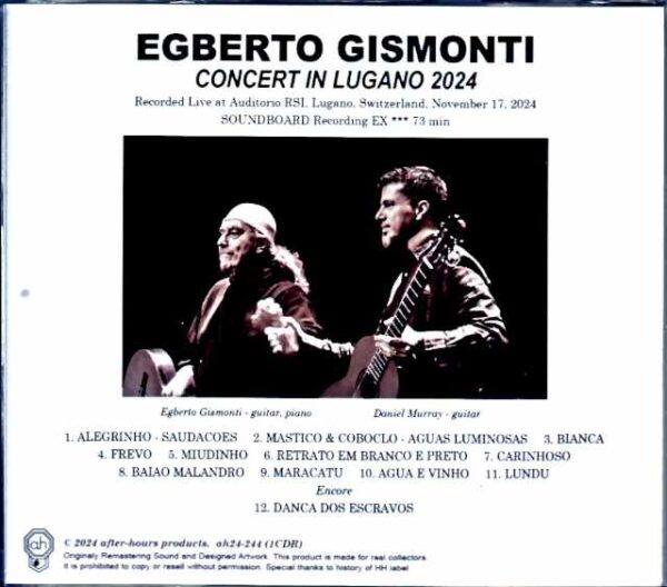 Egberto Gismonti/Switzerland 2024 Complete - Image 2