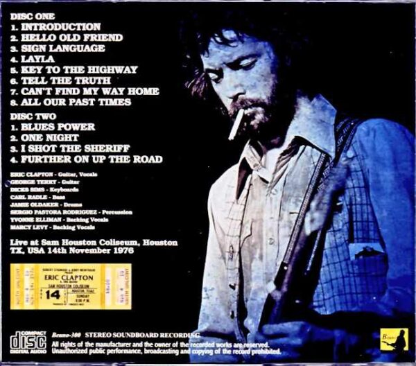 Eric Clapton/TX,USA 1976 Complete Soundboard Edition - Image 2