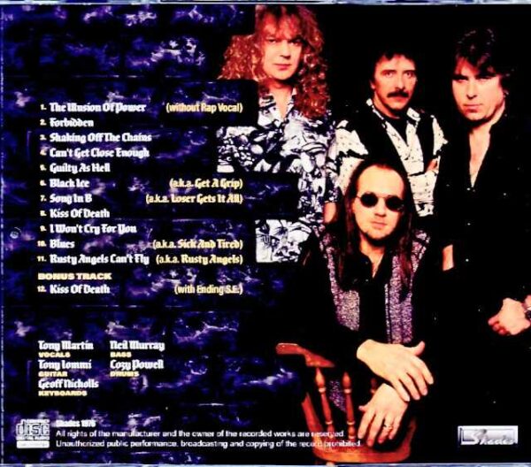 Black Sabbath/Forbidden Rough mix Demos with Tony Martin vocals - Image 2