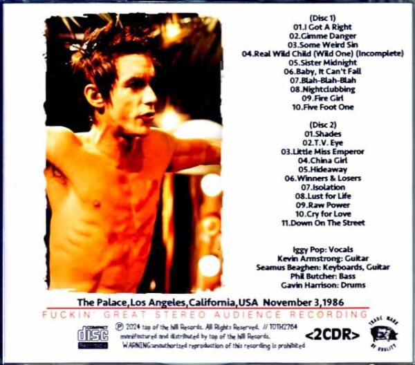 Iggy Pop/CA,USA 11.3.1986 Complete - Image 2