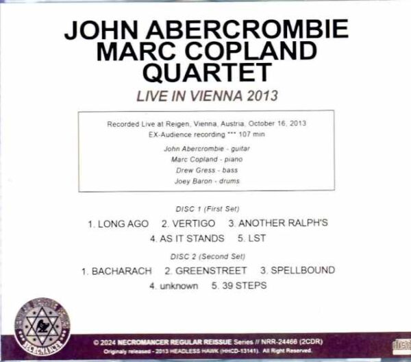 John Abercrombie Marc Copland John Abercrombie Marc Copland/Austria 2013 Complete - Image 2