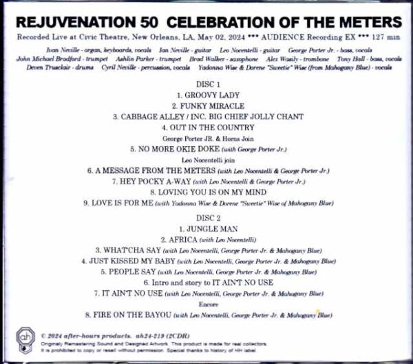 Meters Dumpstaphunk, George Porter Jr. Meters/LA, USA 2024 Complete - Image 2