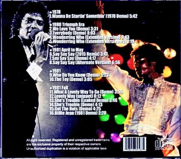 Michael Jackson Michael Jackson/Thriller Alternate Demo Sessions Vol.1