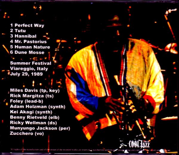 Miles Davis,Zucchero Miles Davis/Italy 1989