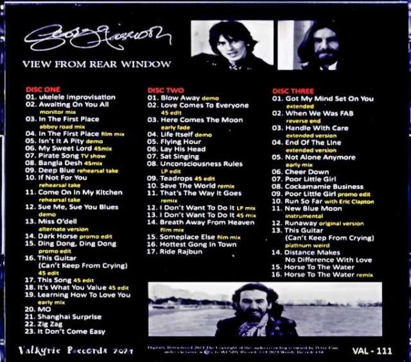 George Harrison George Harrison/Rear Window View from Rear Window Rare Tracks Collection - Image 2