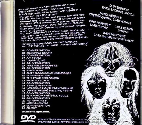 Metallica Metallica/Video the Slash Cliff 'Em All Japanese Laser Disc Edition Jewel Version - Image 2