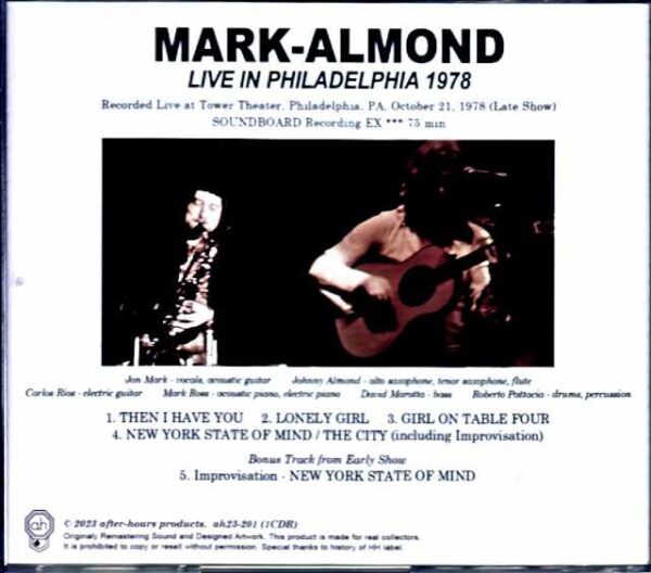 Mark-Almond Mark Almond/PA,USA 1978 - Image 2