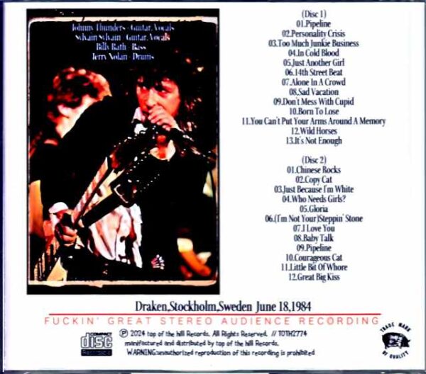 Johnny Thunders/Sweden 1984 - Image 2