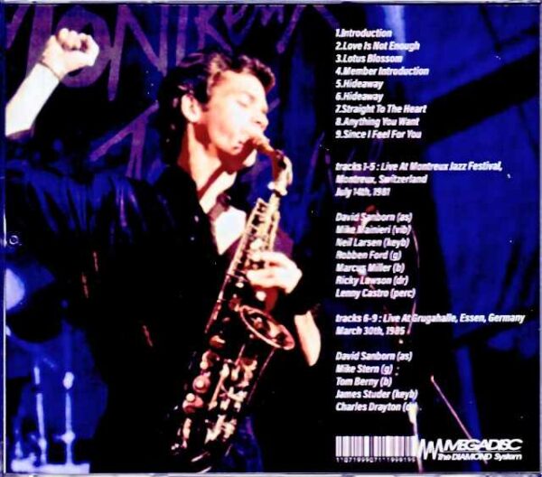 David Sanborn Mike Stern, Marcus Miller, Robben Ford David Sanborn/Switzerland 1981 & more - Image 2