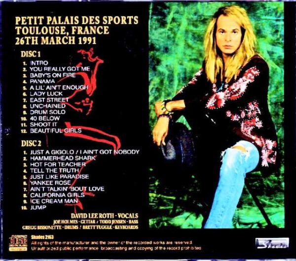 David Lee Roth David Lee Roth/France 1991 - Image 2