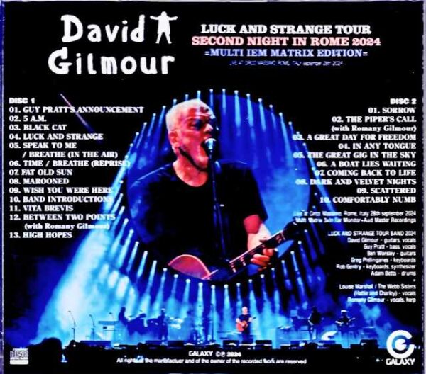 David Gilmour/Italy 2024 Complete IEM Matrix Edition - Image 2