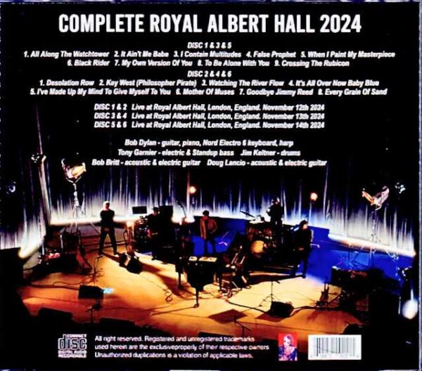 Bob Dylan/London,UK 2024 3Days Complete - Image 2