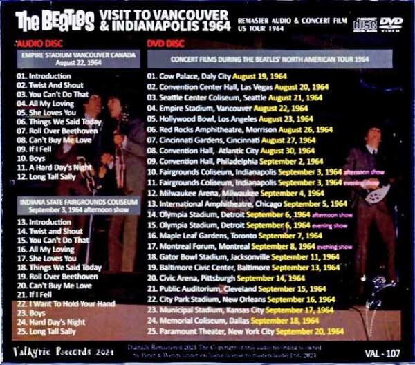 Beatles The Beatles/Vancouver, Indianapolis 1964 Canada 1964 & more AI Multi Band Remastered - Image 2