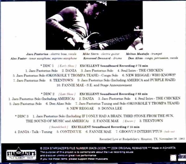 Jaco Pastorius Word of Mouth Band Jaco Pastorius/TX,USA 1983 & more Remastered - Image 2