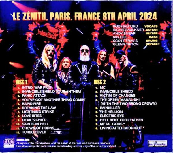 Judas Priest Judas Priest/France 4.8.2024 Complete IEM Matrix Edition - Image 2