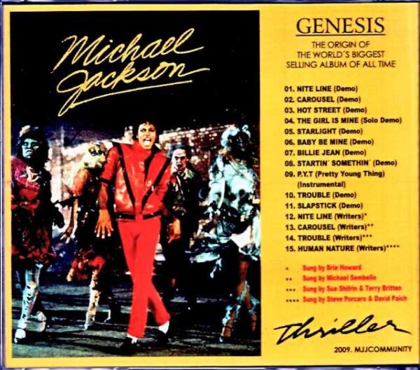 Michael Jackson Michael Jackson/Thriller Alternate Demo Sessions Vol.0 - Image 2