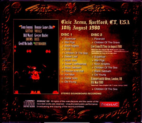 Black Sabbath/CT,USA 1980 Upgrade & more - Image 2