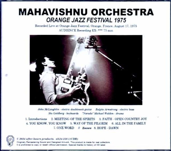 Mahavishnu Orchestra John McLaughlin Mahavishnu Orchestra John McLaughlin/France 1975 Complete - Image 2