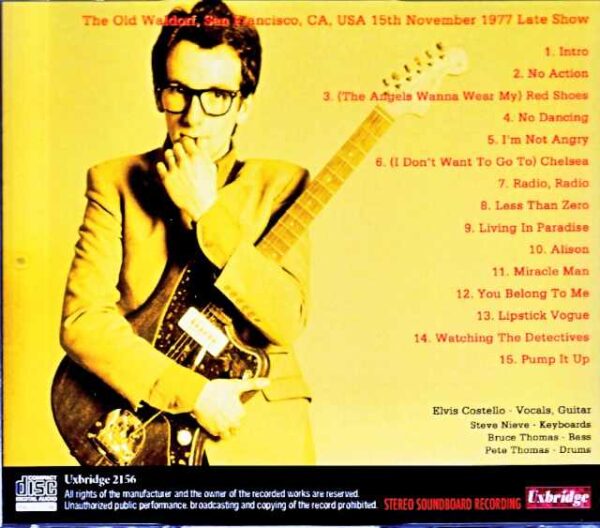 Elvis Costello & the Attractions Elvis Costello/CA,USA 1977 Late Show Soundboard Edition - Image 2