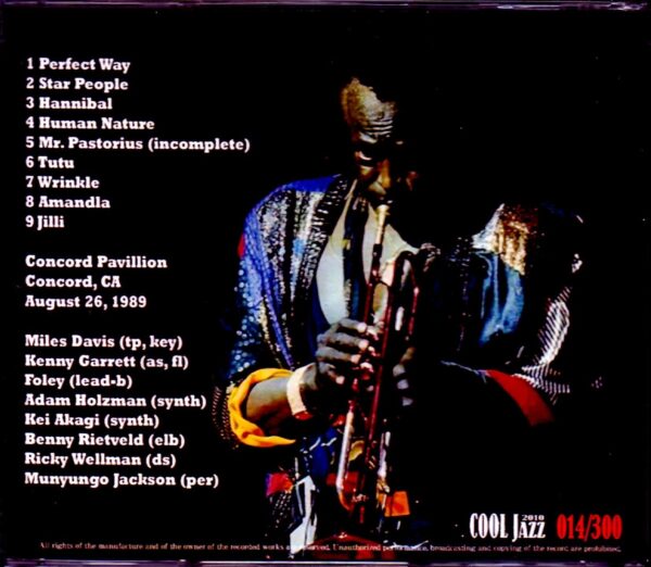 Miles Davis, Kenny Garrett Miles Davis/CA, USA 1989