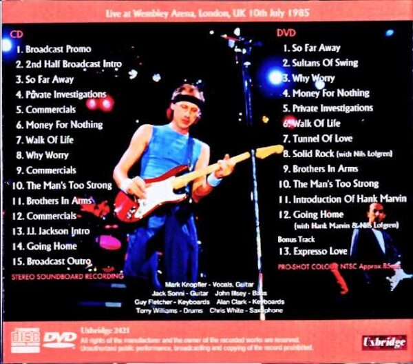 Dire Straits/London,UK 07.10.1985 S & V - Image 2