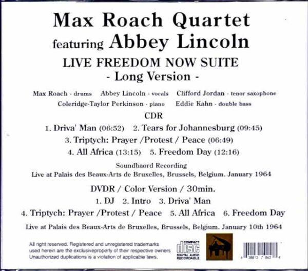 Max Roach Quartet Max Roach/Belgium 1964 & more - Image 2