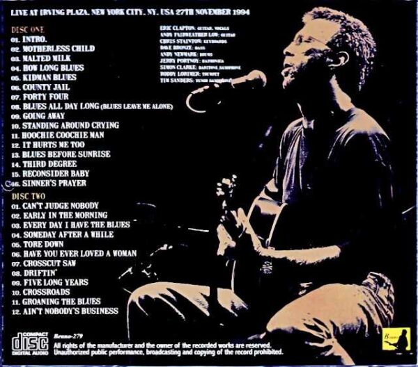 Eric Clapton Eric Clapton/NY,USA 11.27.1994 Complete DAT Master - Image 2
