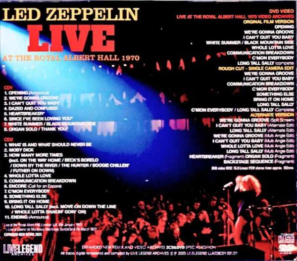 Led Zeppelin/London,UK 1970 Expanded New Remix and Video Archives - Image 2