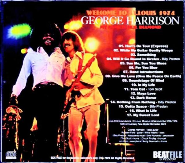 George Harrison Billy Preston, Robben Ford, Tom Scott George Harrison/MO, USA 1974 - Image 2