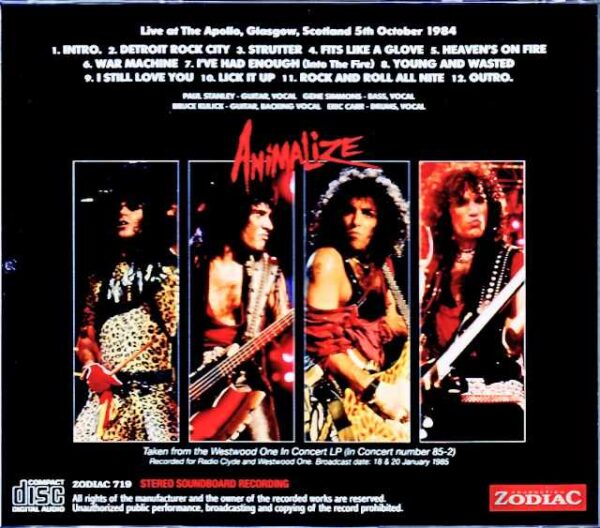 Kiss/Scotland,UK 10.05.1984 Soundboard Edition - Image 2