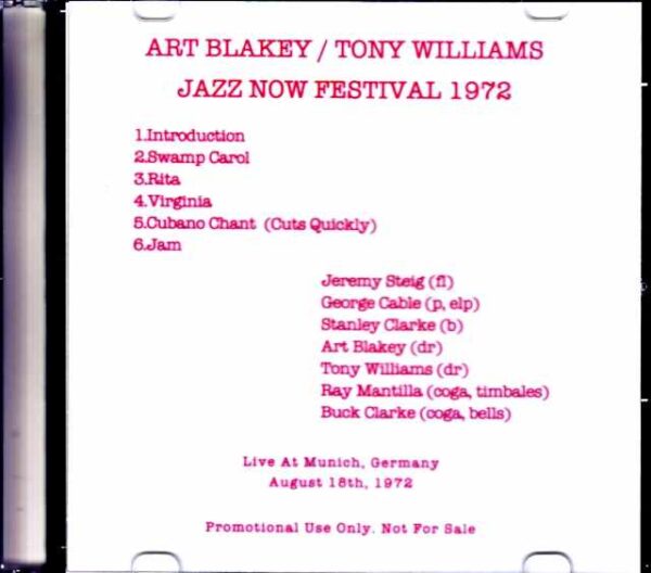 Art Blakey Tony Williams, Stanley Clark Art Blakey Tony Williams/Germany 1972 - Image 2