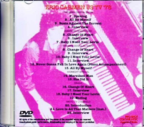 Eric Carmen/Various TV Shows Compilation 1978 Jewel Version - Image 2