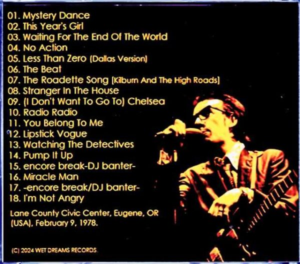 Elvis Costello and the Attractions Elvis Costello/OR,USA 1978 Soundboard Edition - Image 2