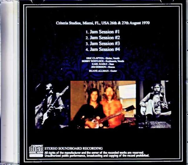 Derek and the Dominos Duane Allman,Eric Clapton Derek and the Dominos Duane Allman Eric Clapton/Studio Jam Sessions 1970 - Image 2