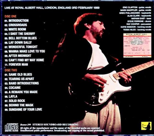 Eric Clapton Mark Knopfler Eric Clapton Mark Knopfler/London,UK 2.3.1989 Complete Soundboard Edition - Image 2
