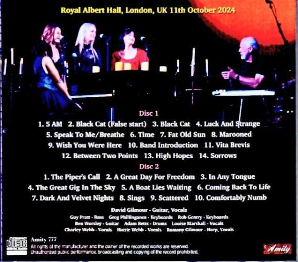 David Gilmour/London,UK 10.11.2024 Complete - Image 2