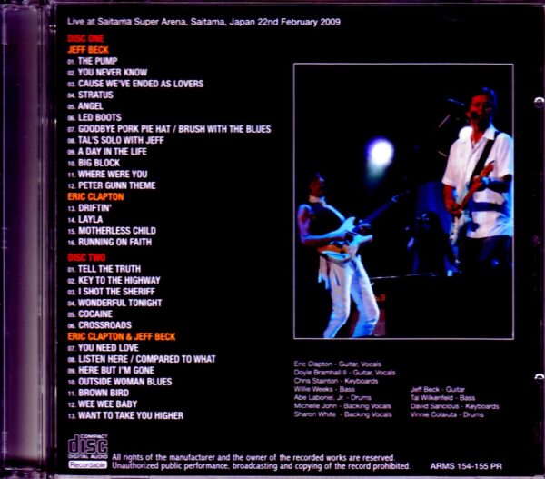 Eric Clapton, Jeff Beck Eric Clapton Jeff Beck/Saitama, Japan 2.22.2009