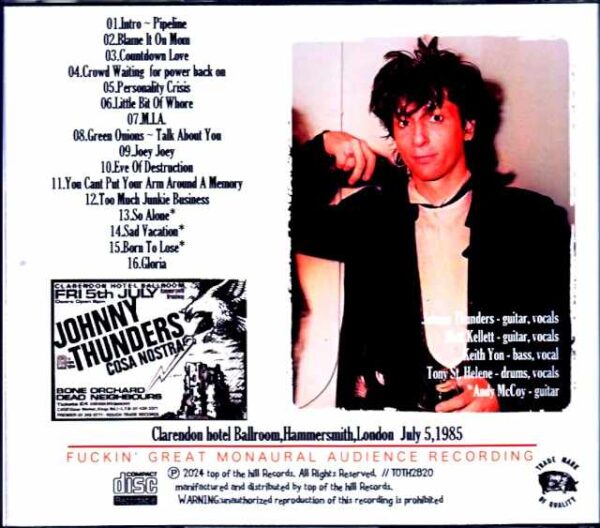 Johnny Thunders Cosa Nostra Johnny Thunders/London,UK 1985 - Image 2