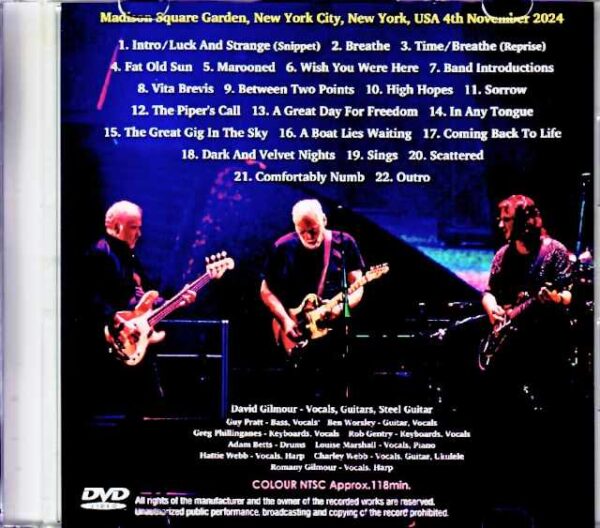 David Gilmour/NY,USA 11.4.2024 Complete Jewel Version - Image 2